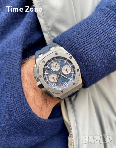 Audemars Piguet Royal Oak Offshore Chronograph 43mm Steel Blue Dial, снимка 11 - Мъжки - 52998647