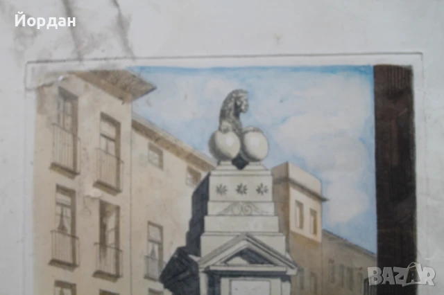 Стара Френска литография, снимка 4 - Колекции - 50474504