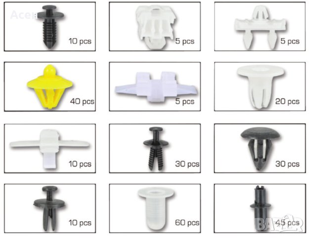 Комплект пластмасови щипки за автомобилиNISSAN,MERCEDES,Opel,PEUGEOT, снимка 4 - Автотапицерски - 37994926