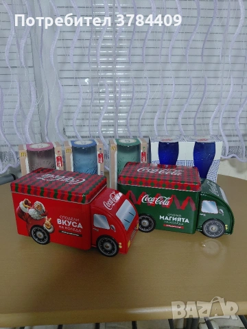 камион метален и чаши на KokaKola, снимка 2 - Колекции - 53585414