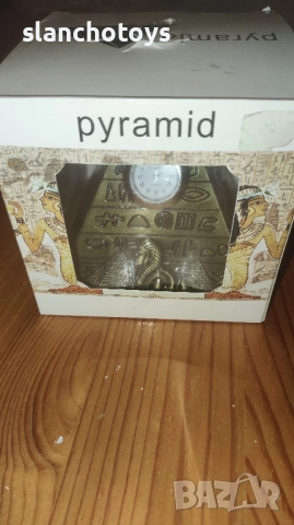 Метална касичка-пирамида,метална пирамида с часовникс египетски мотиви12\10см, снимка 8 - Аксесоари и консумативи - 42607805