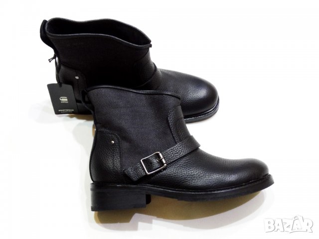 НОВИ и Намалени! G-Star Leon Boots Black Дамски Боти Естествена Кожа + Деним Номер 39, снимка 11 - Дамски боти - 35355026