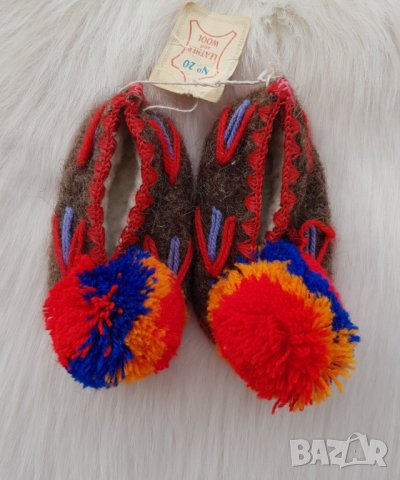  Детски пантофи от чиста вълна №19/20 - НОВИ, снимка 4 - Детски пантофи - 35026084