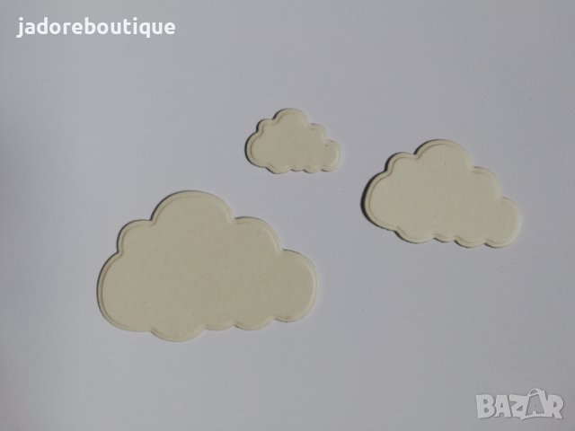 Елементи от бирен картон облак скрапбук декорация 3 бр облаци