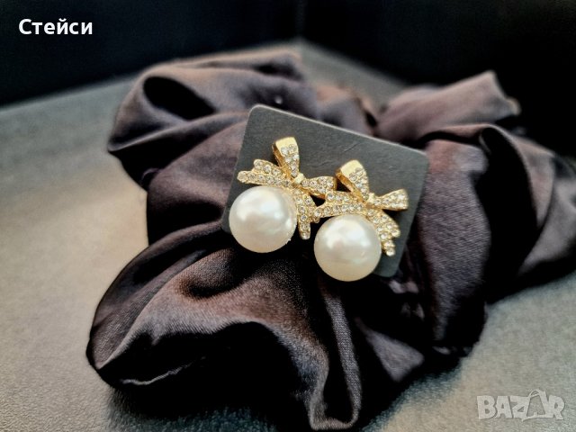 Луксозни обеци 24к златно покритие , снимка 2 - Обеци - 43830521