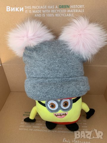 Шапка шапки с естествен пух естествен косъм, снимка 10 - Шапки - 32677070