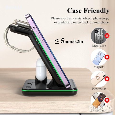 Безжично зарядно за iPhone Minthouz, 18W станция за бързо зареждане, снимка 7 - Безжични зарядни - 43216805