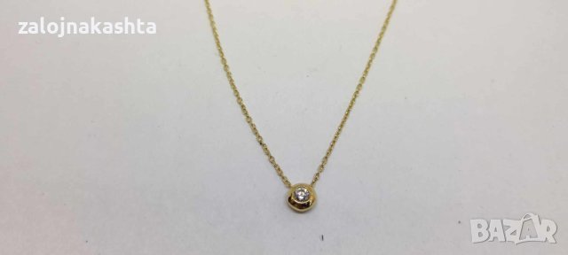 Ново Златно колие-1,82гр/14кр, снимка 5 - Колиета, медальони, синджири - 43447432