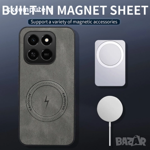 WANLONFENG Магнитен Калъф за Honor X7d / 400 Smart - MagSafe, Вкл. Протектор, 4 Цвята, снимка 6 - Калъфи, кейсове - 52467385