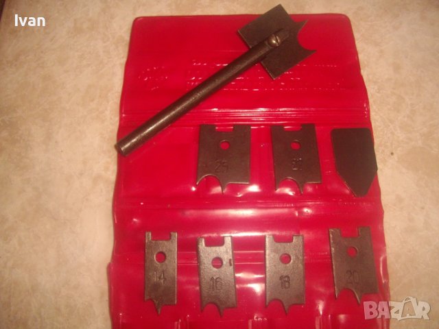 СССР/Руски Старо Качество-Комплект НОВИ Ръчни Плоски Свредла За Дърво-14-32мм-Държач-Инструментален, снимка 2 - Други инструменти - 43326097