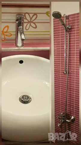 Мивка, батерия, душ и огледало за баня