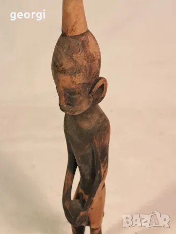 Африканска дървена фигура дърворезба 22//3, снимка 3 - Декорация за дома - 49199344