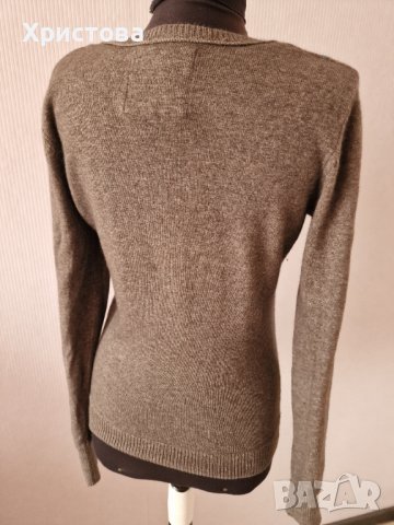 Фин вълнен пуловер ЕSPRIT в сиво каре - 14,00лв, снимка 4 - Блузи с дълъг ръкав и пуловери - 44018964