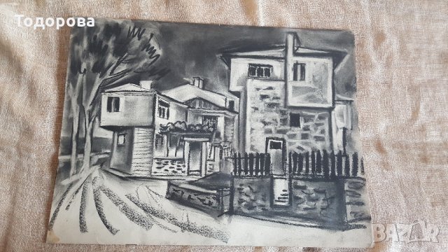 Лот от четири графики на стар художник , снимка 7 - Антикварни и старинни предмети - 26625947