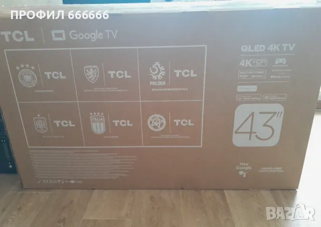 QLED Телевизор TCL T7B-43 inch-Android tv-Модел 2024