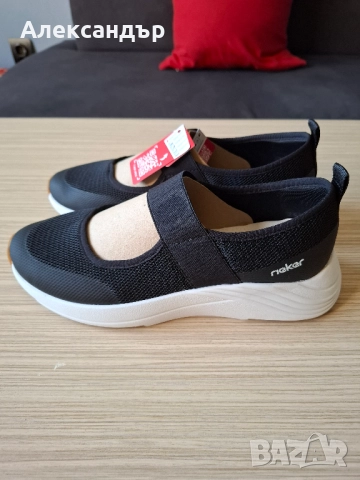 Нови дамски черни обувки Rieker