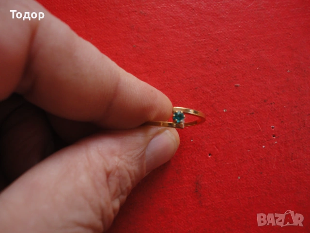 Позлатен пръстен с камък Avon, снимка 2 - Пръстени - 53050763