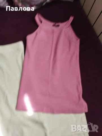 Дълга, спортна пола в бяло и потник за лятото, снимка 3 - Поли - 49426513