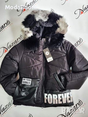 Стилно късо зимно яке , снимка 3 - Якета - 43082882