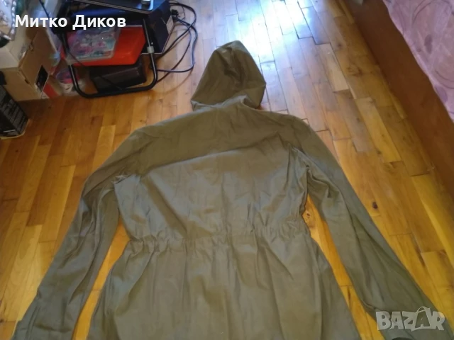 Анорак бризентов от соца Младост Годеч нов с качулка цял цип 3 джоба размер М, снимка 10 - Екипировка - 51080572
