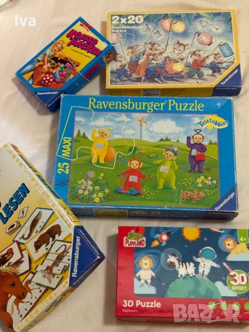 Лот пъзели и игри с карти