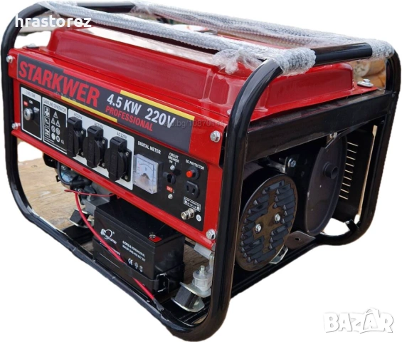 4.5 KW Бензинов Генератор за ток STARKWER с Ел стартер - Склад за Генератори за ток, снимка 2 - Генератори - 53230134