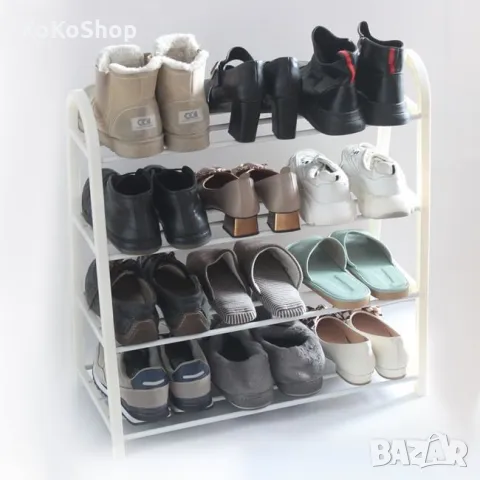 Бяла етажерка за обувки-61x28x64 см./етажерка за обувки/органайзер за обувки/стелаж за обувки, снимка 5 - Етажерки - 50078792