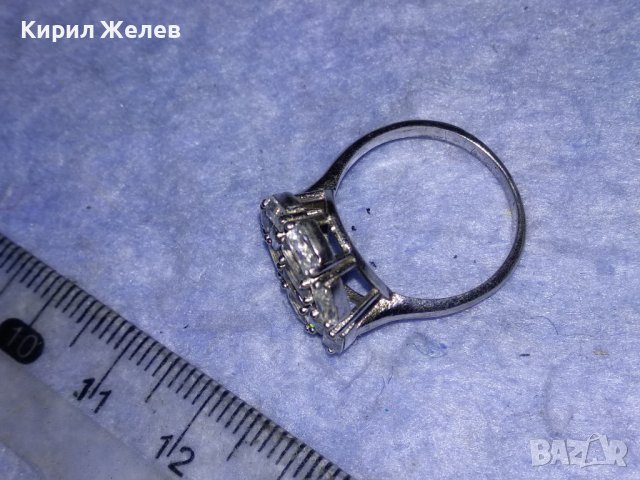 ИЗУМИТЕЛЕН СКЪПОЦЕНЕН СРЕБЪРЕН АРТ ПРЪСТЕН РОДИРАНО СРЕБРО 925 с ИСКРЯЩ ЛАБОРАТОРЕТ МОЙСАНИТ 33200, снимка 17 - Пръстени - 40556536