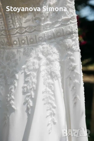 Булчинска рокля - лека и ефирна - L/XL, снимка 4 - Рокли - 53512125