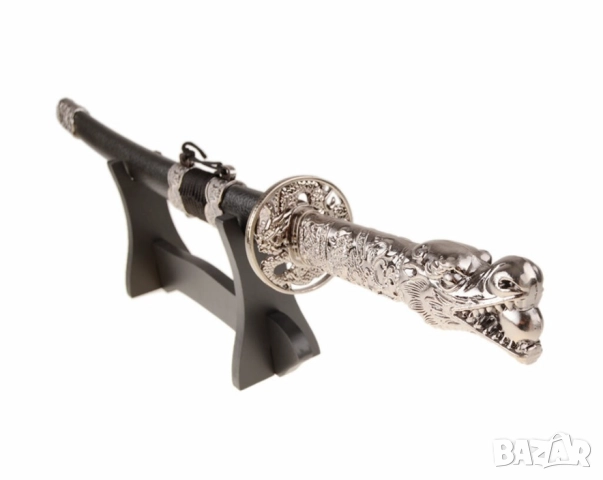 Сувенирен самурайски меч на стойка - декоративен японски стил , снимка 2 - Подаръци за мъже - 52185010