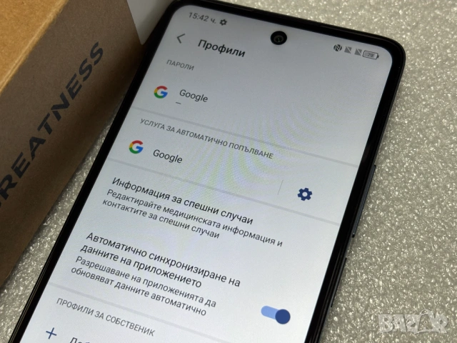 КАТО НОВ! Смартфон TCL 50 5G, 4 GB+4GB RAM, 128GB, Space Gray, снимка 4 - Други - 53160170