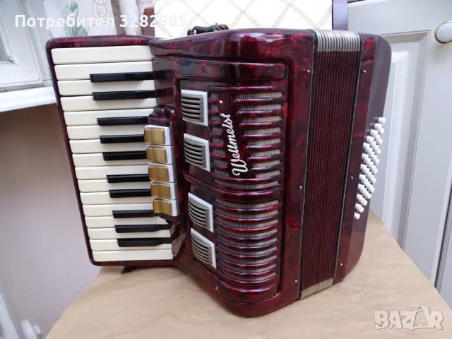 Акордеон Велтмайстер 40 баса, снимка 3 - Акордеони - 49400037