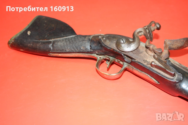 Стар кремъчен тромбон тромблон пушка кремъклия пистолет османски балкански., снимка 11 - Антикварни и старинни предмети - 52504668