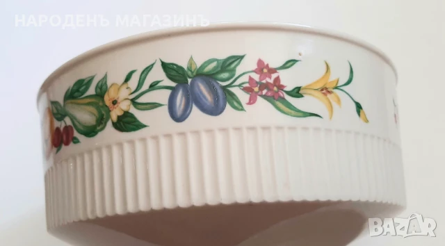 VILLEROY & BOCH - Две порцеланови купи порцелан + подарък порцеланова плоча картина на Вилерой, снимка 5 - Други ценни предмети - 51276201