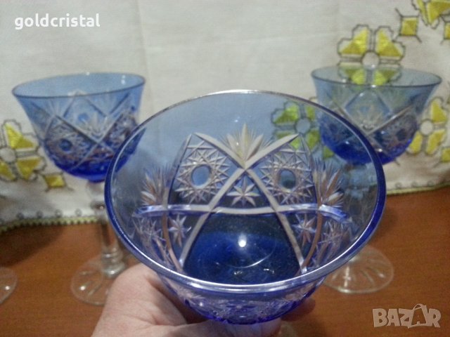 Кристални чаши немски кристал , снимка 6 - Антикварни и старинни предмети - 43555201
