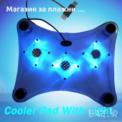 USB охладител за лаптоп с 3 неонови вентилатора Coolding Pad, снимка 4 - Лаптоп аксесоари - 28460270