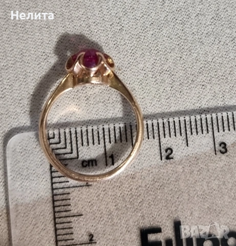 руски златен пръстен, снимка 6 - Колиета, медальони, синджири - 53389171