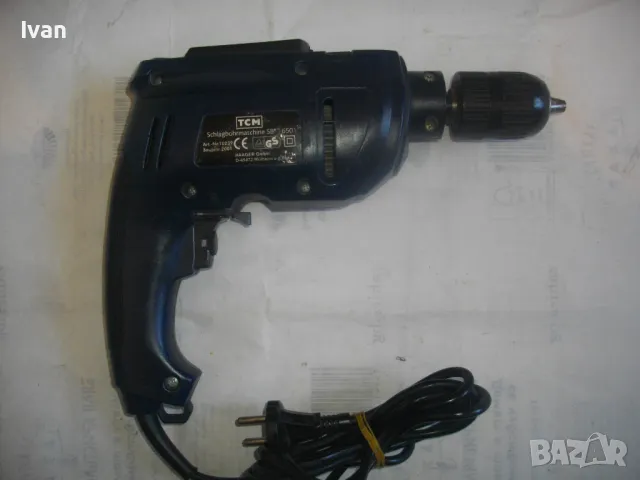 НЕМСКА ОРИГИНАЛНА 650 ВАТА ЕЛЕКТРИЧЕСКА УДАРНА БОРМАШИНА ДРЕЛКА В ОТЛИЧНО СЪСТОЯНИЕ TCM SBM6501, снимка 2 - Бормашини - 48465307