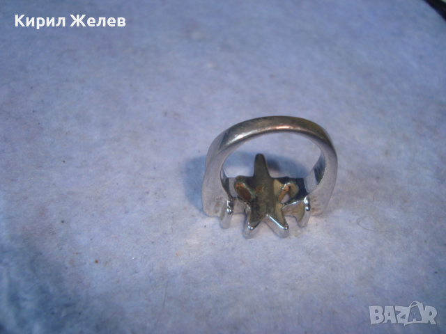 ЗВЕЗДОВИДЕН ПОСРЕБРЕН КРИСТАЛЕН ФИГУРАЛЕН ФЕШЪН АРТ ПРЪСТЕН 3642, снимка 10 - Пръстени - 36423660