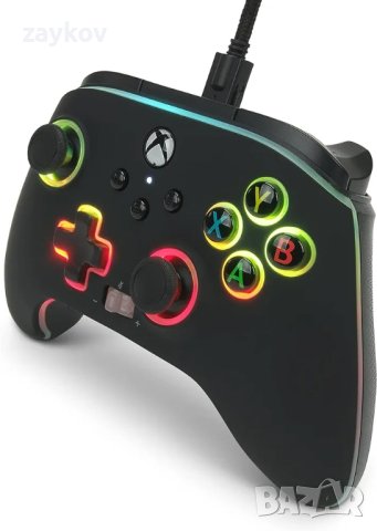 кабелен контролер за видеоигри, геймпад за Xbox X и S, официално лицензиран от Xbox, снимка 6 - Xbox конзоли - 43855551