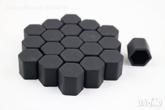 Капачки за болтове на джанти черни/хром 17мм / 19мм Универсални Комплект 20 броя, снимка 6 - Аксесоари и консумативи - 32928069