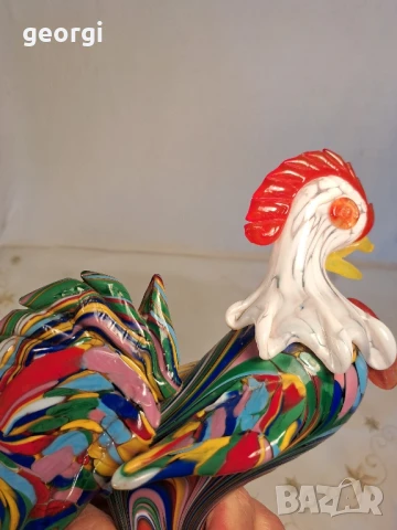 стъклен петел Murano, снимка 10 - Декорация за дома - 50837765