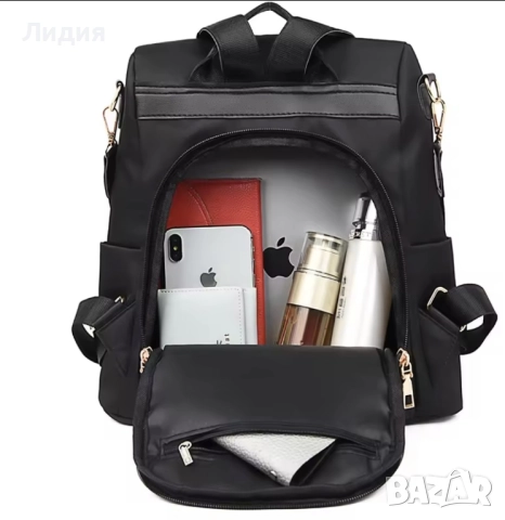 Стилна и практична черна дамска раница , снимка 7 - Чанти - 52133289