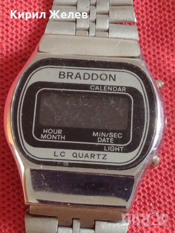 Ретро модел електронен часовник рядък BRADDON LC QUARTZ за КОЛЕКЦИОНЕРИ 41709, снимка 2 - Антикварни и старинни предмети - 43785907