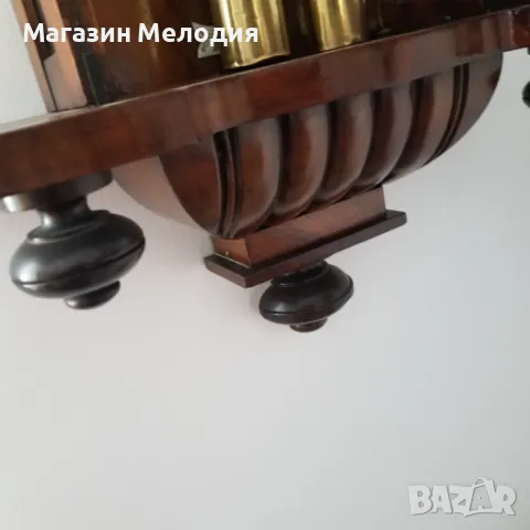 Немски античен стенен часовник с топузи Gustav Becker от 1890г. Напълно автентичен, много рядък часо, снимка 6 - Стенни часовници - 49369281