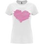 Нова дамска тениска със Сърце в бял цвят, снимка 1 - Тениски - 44049376