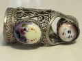 Чуден съветски напръстник филигранен финифт от мелхиор , снимка 1