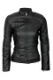 Дамско кожено яке черно 4202, снимка 5