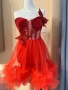 Червени къси бални рокли, снимка 1