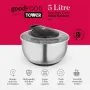 GF847071 Good Food спинър за салата, с подвижна кошница и неплъзгаща се основа, 5 литра, сребристо, снимка 2